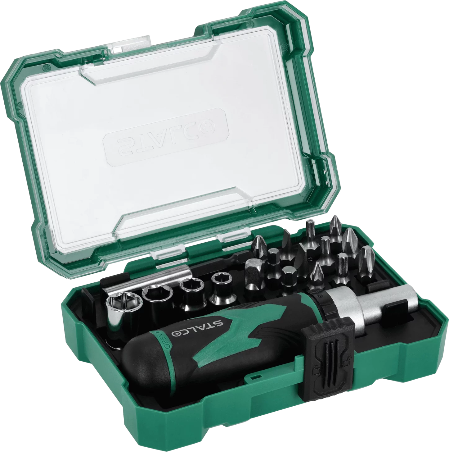 Zestaw bitów ze stali S2 25mm i nasadek z pokrę...