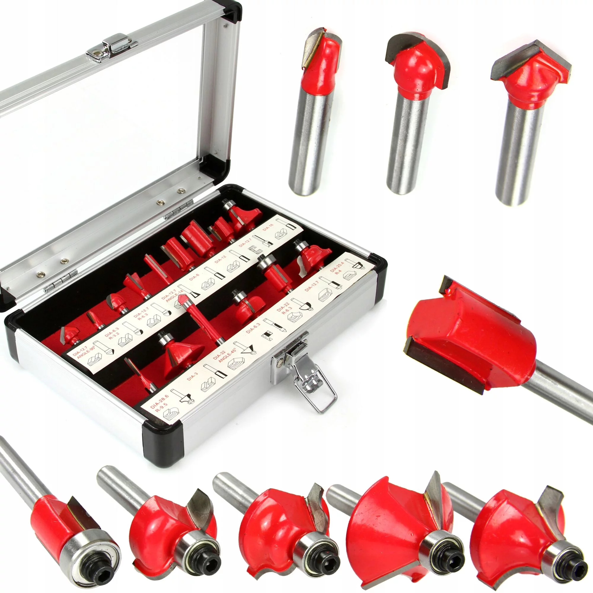 FREZY KSZTAŁTOWE DO DREWNA 15el