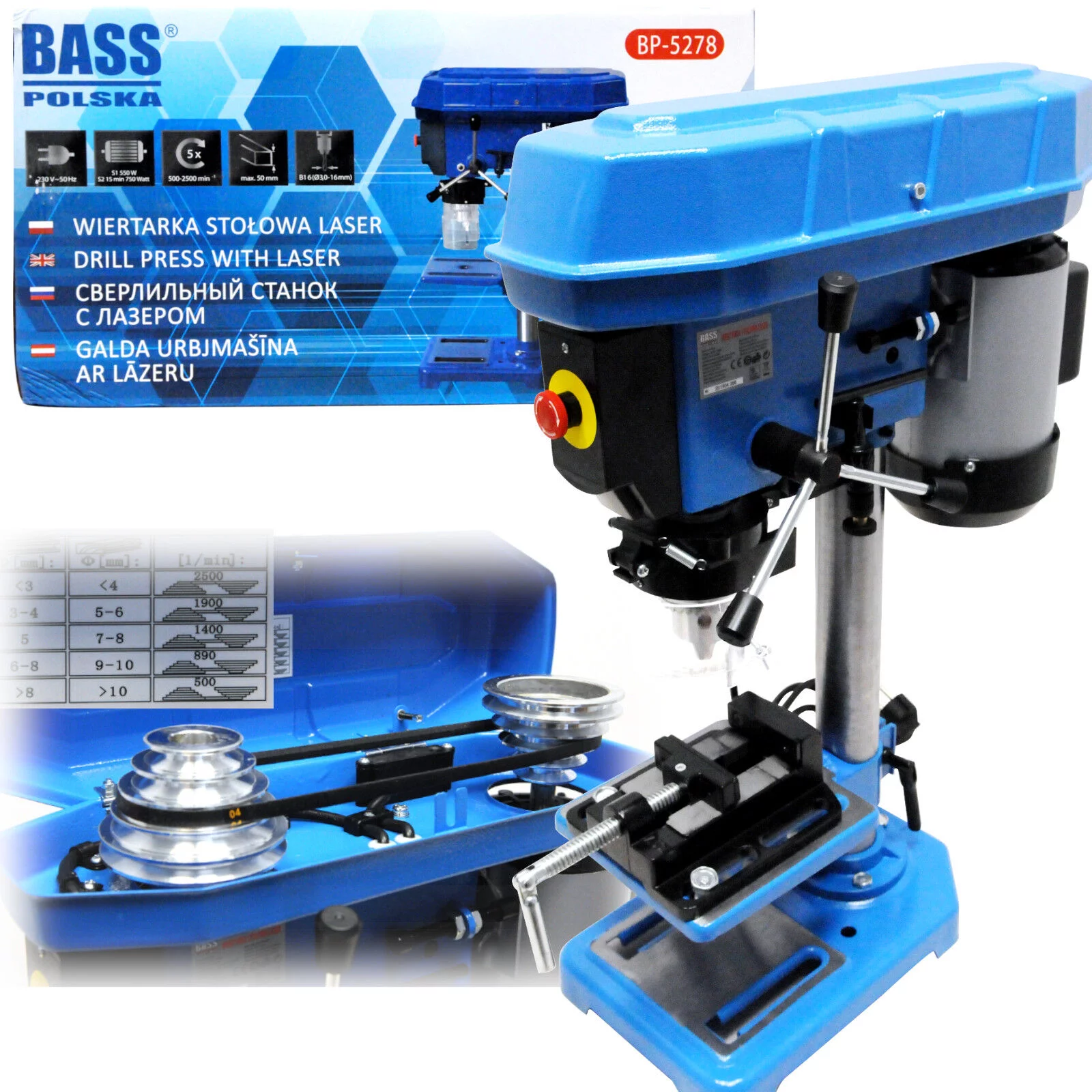 WIERTARKA STOŁOWA 750W LASER