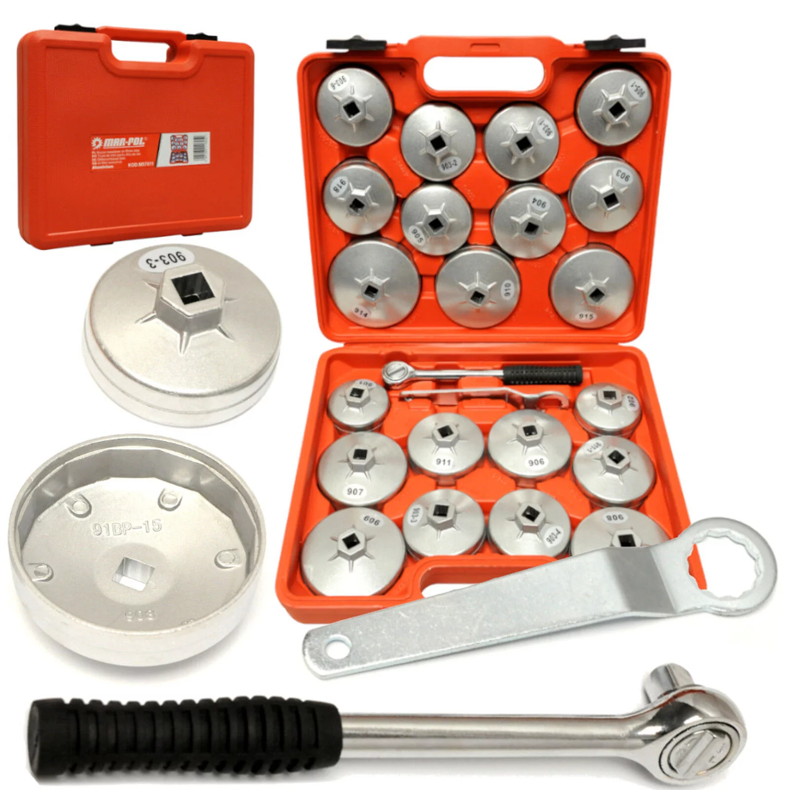 ZESTAW NASADEK DO FILTRÓW OLEJU 23el ALU