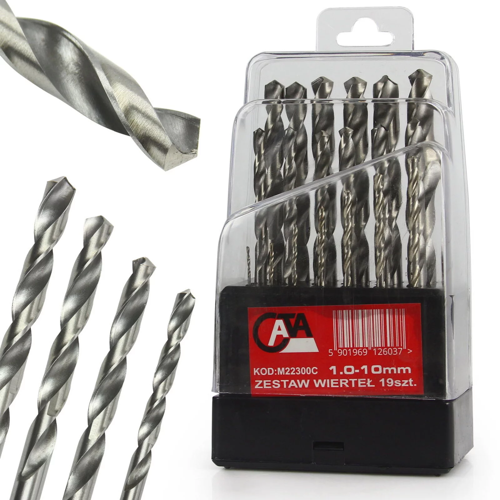 WIERTŁA DO METALU 1-10MM 19el. cata