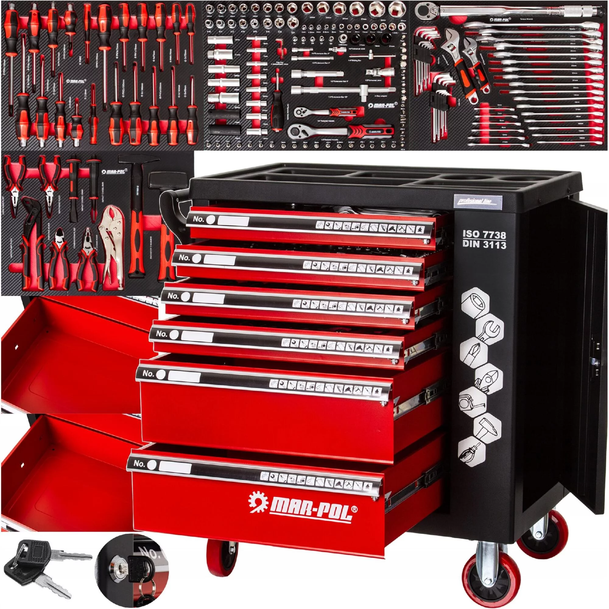 SZAFKA SERWISOWA 6-SZUFLAD MAR-POL 183el.