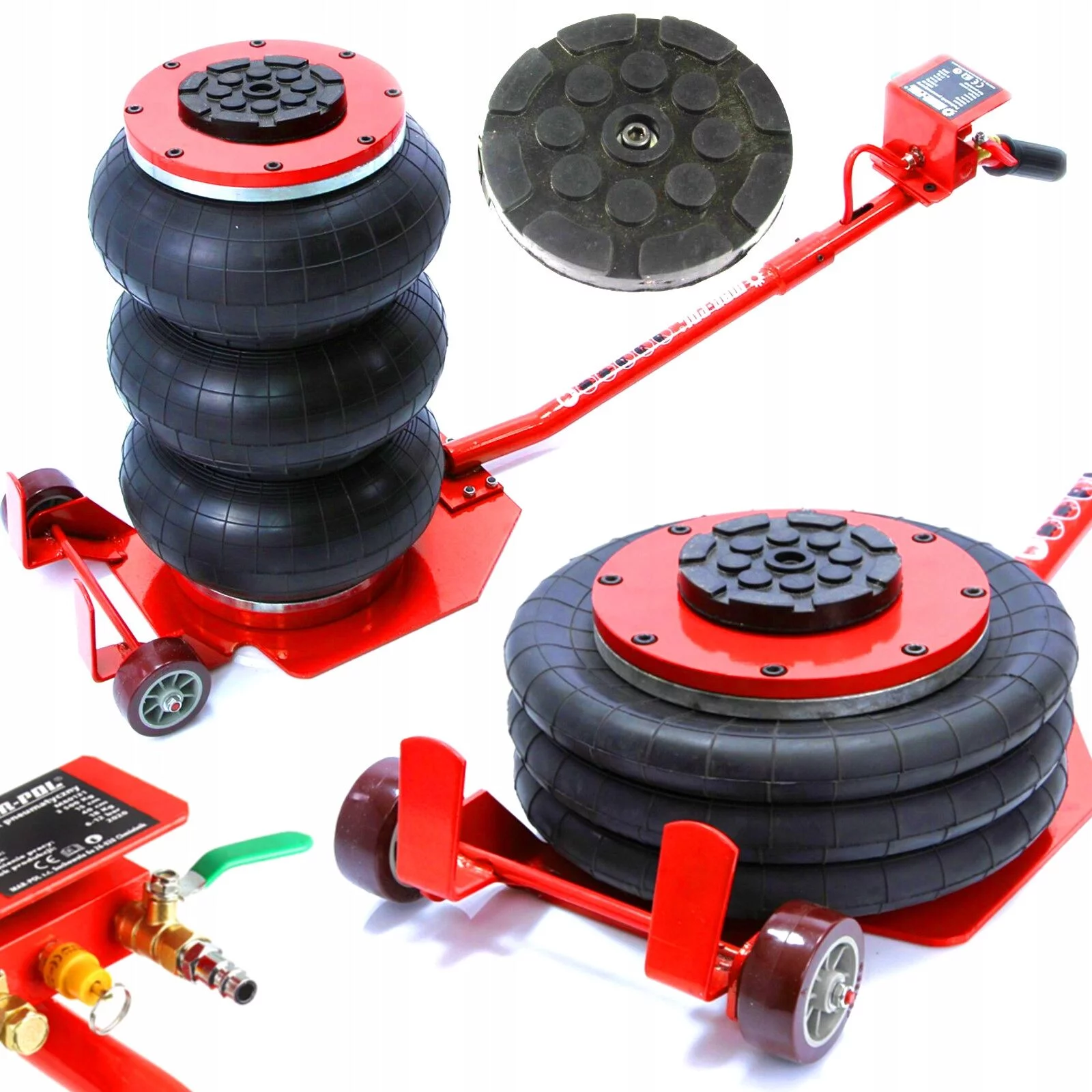 PODNOŚNIK PNEUMATYCZNY TRZY BAŁWANKOWY 3,5T