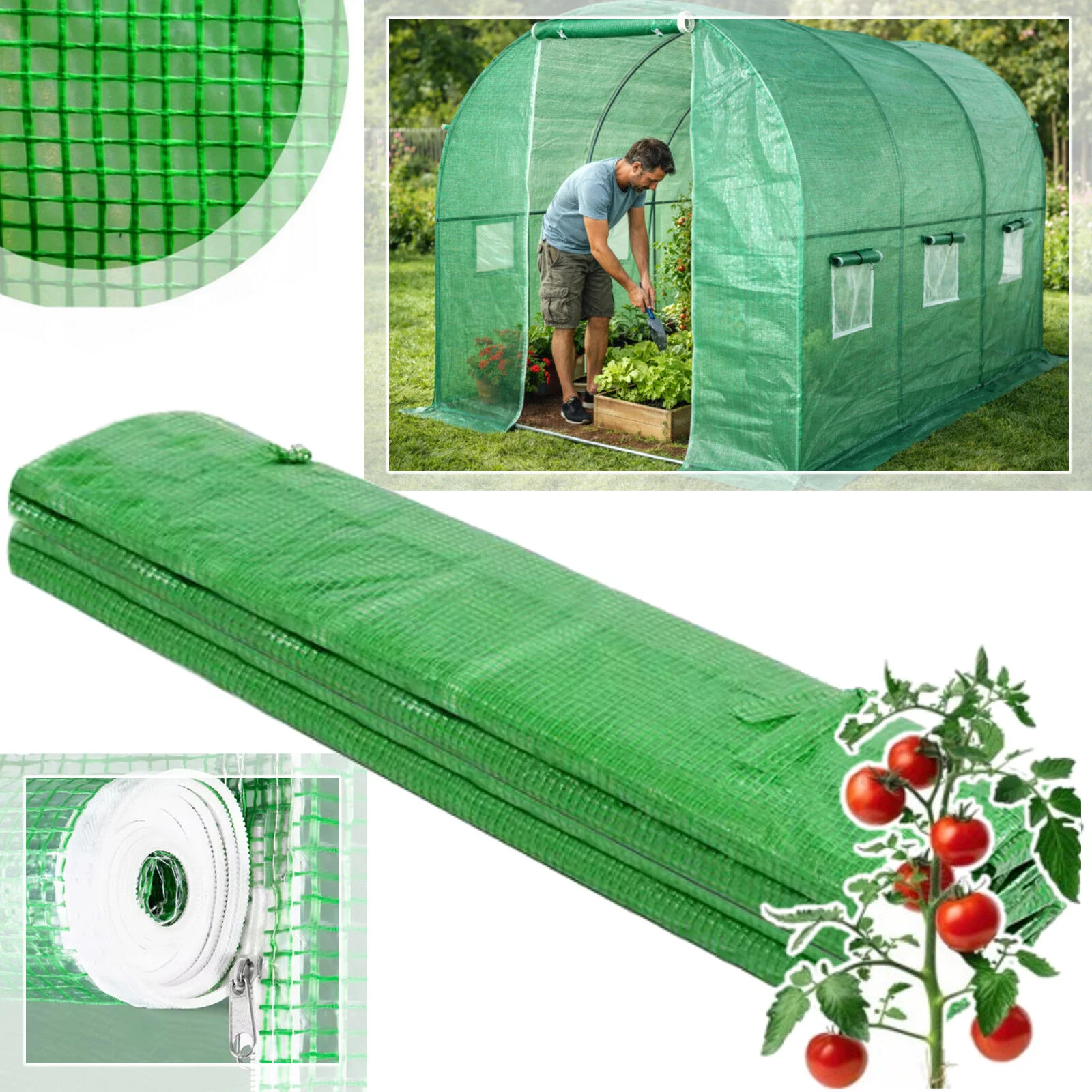 FOLIA TUNELU 3x2x2m ZIELONA POKRYCIE