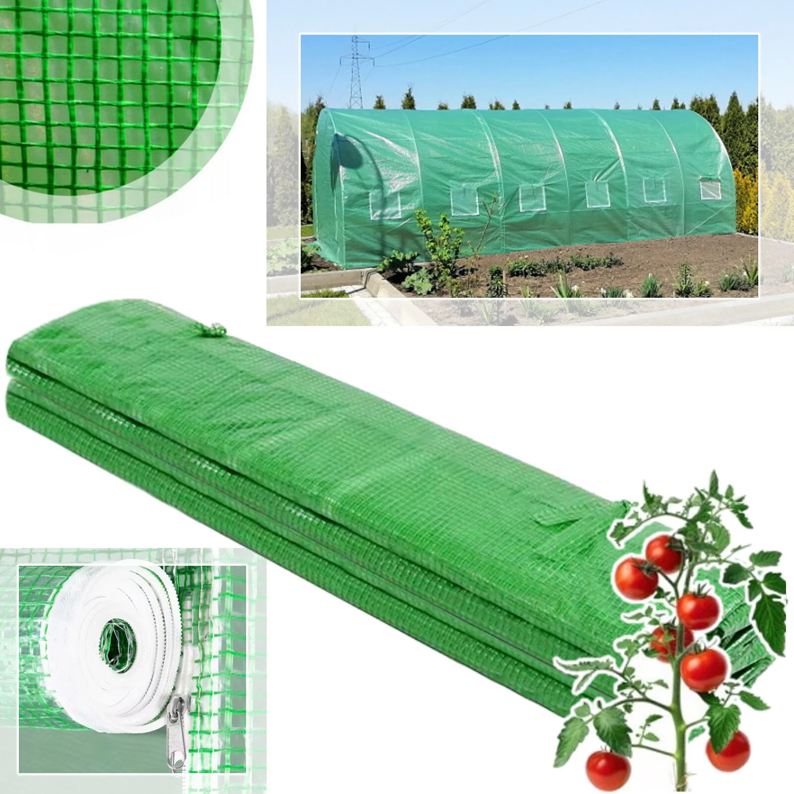 FOLIA TUNELU 6x3x2m ZIELONA POKRYCIE