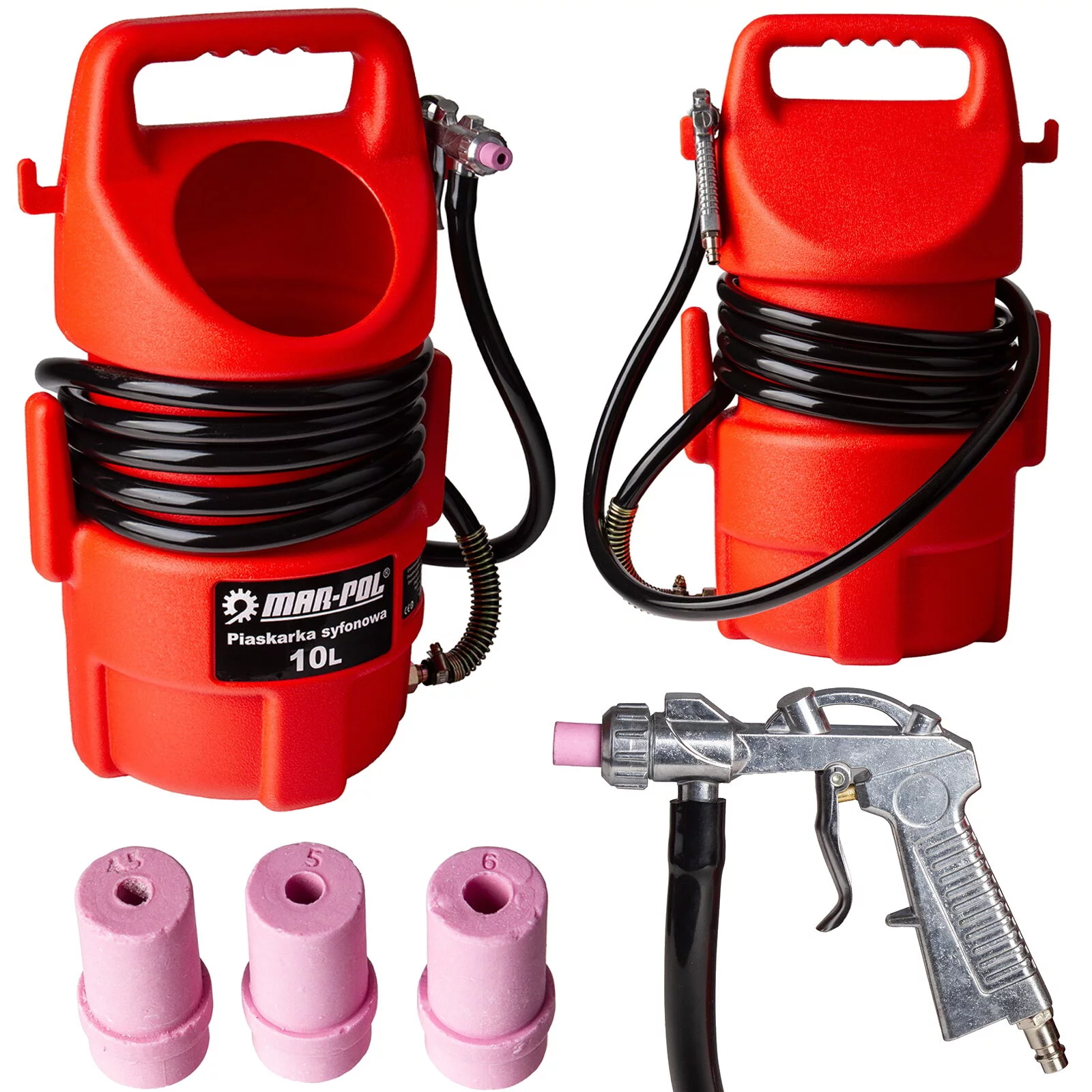 PIASKARKA SYFONOWA PNEUMATYCZNA 10L PISTOLET DO CZYSZCZENIA PIASKOWANIA