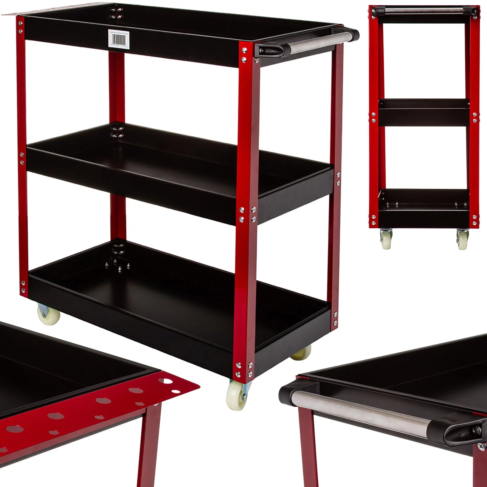 WÓZEK SERWISOWY DETAILINGOWY WARSZTATOWY SZAFKA 3 PÓŁKI 136KG