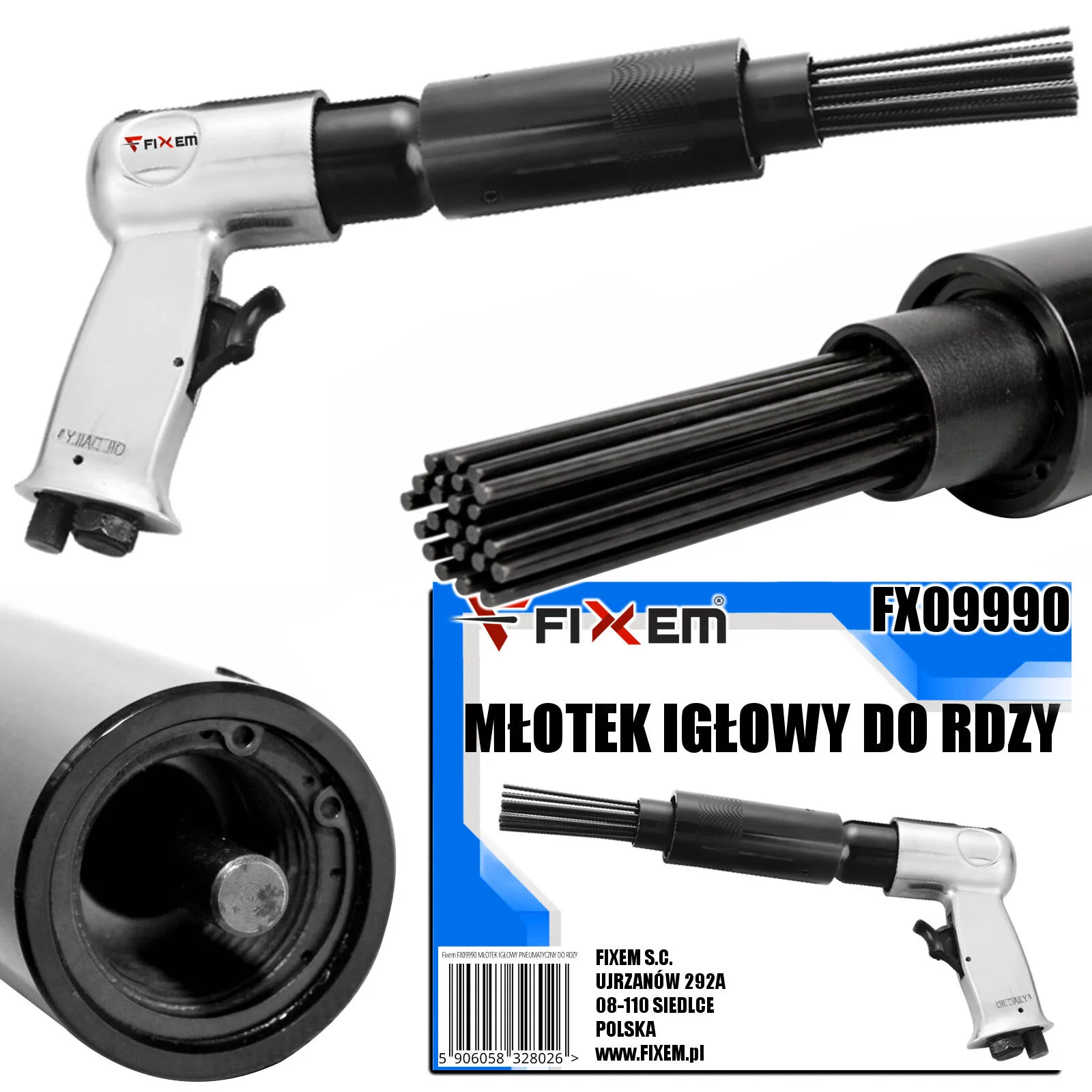 MŁOTEK IGŁOWY PNEUMATYCZNY DO RDZY