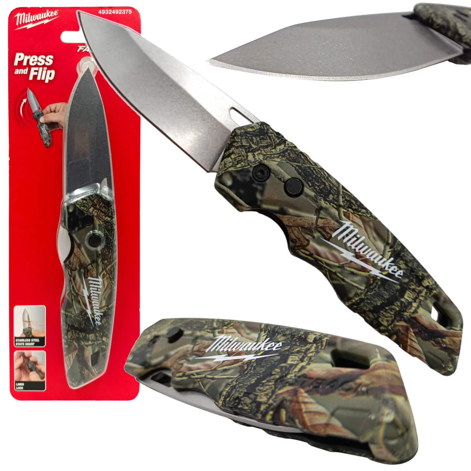 NÓŻ SKŁADANY kamuflaż