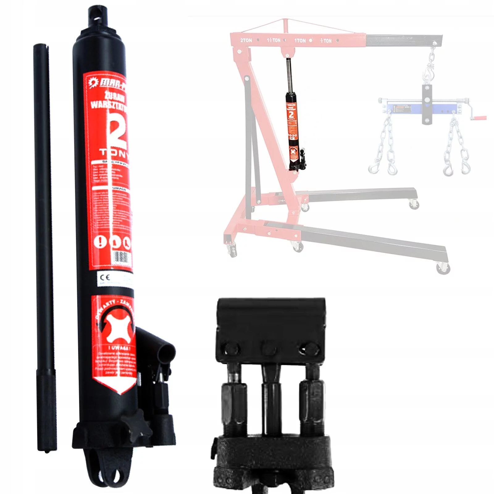 DWUTŁOKOWY SIŁOWNIK POMPA PODNOŚNIK DO ŻURAWIA 8T