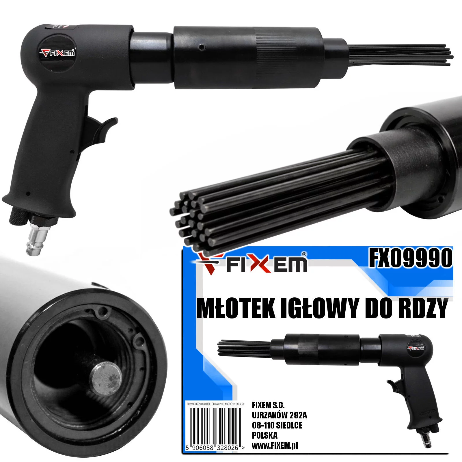 MŁOTEK IGŁOWY PNEUMATYCZNY DO RDZY