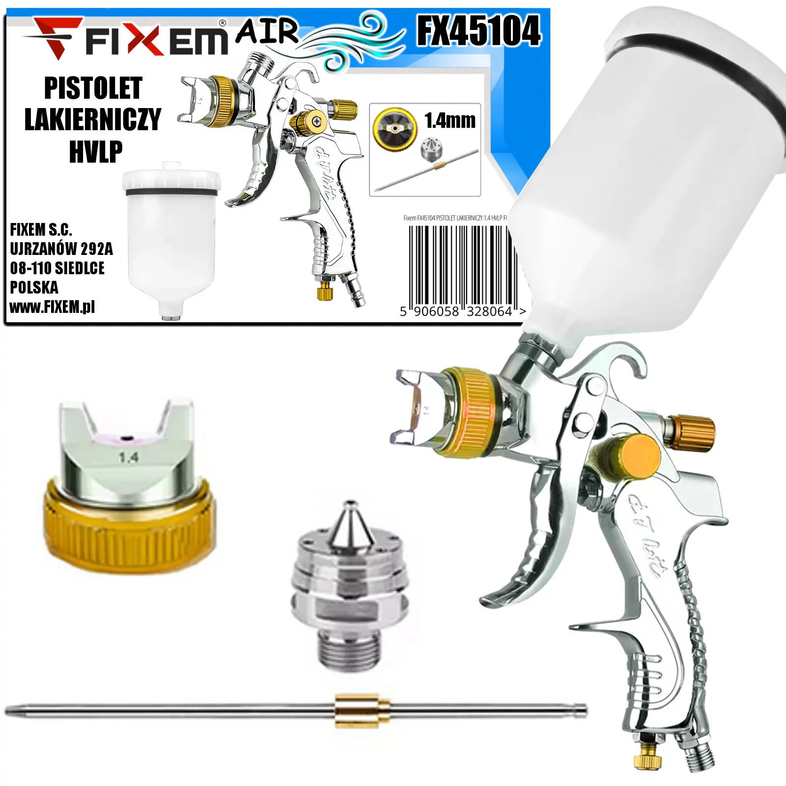 PISTOLET LAKIERNICZY 1.4 HVLP FIXEM AIR