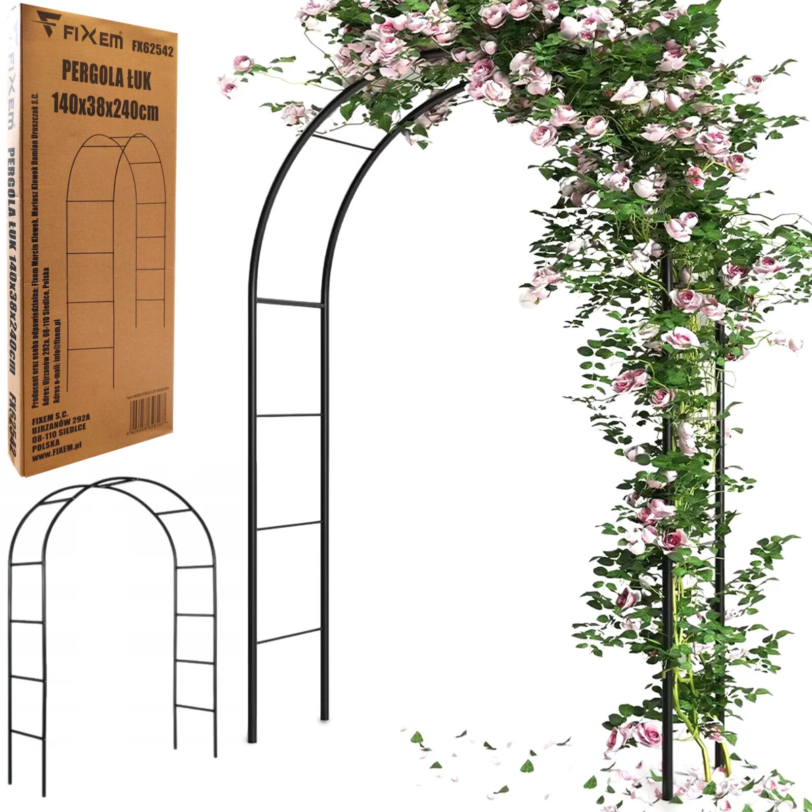 PERGOLA ŁUK 140x38x240cm