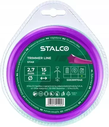 Żyłka tnąca gwiazdka Star 3,0mm x 15m STALCO