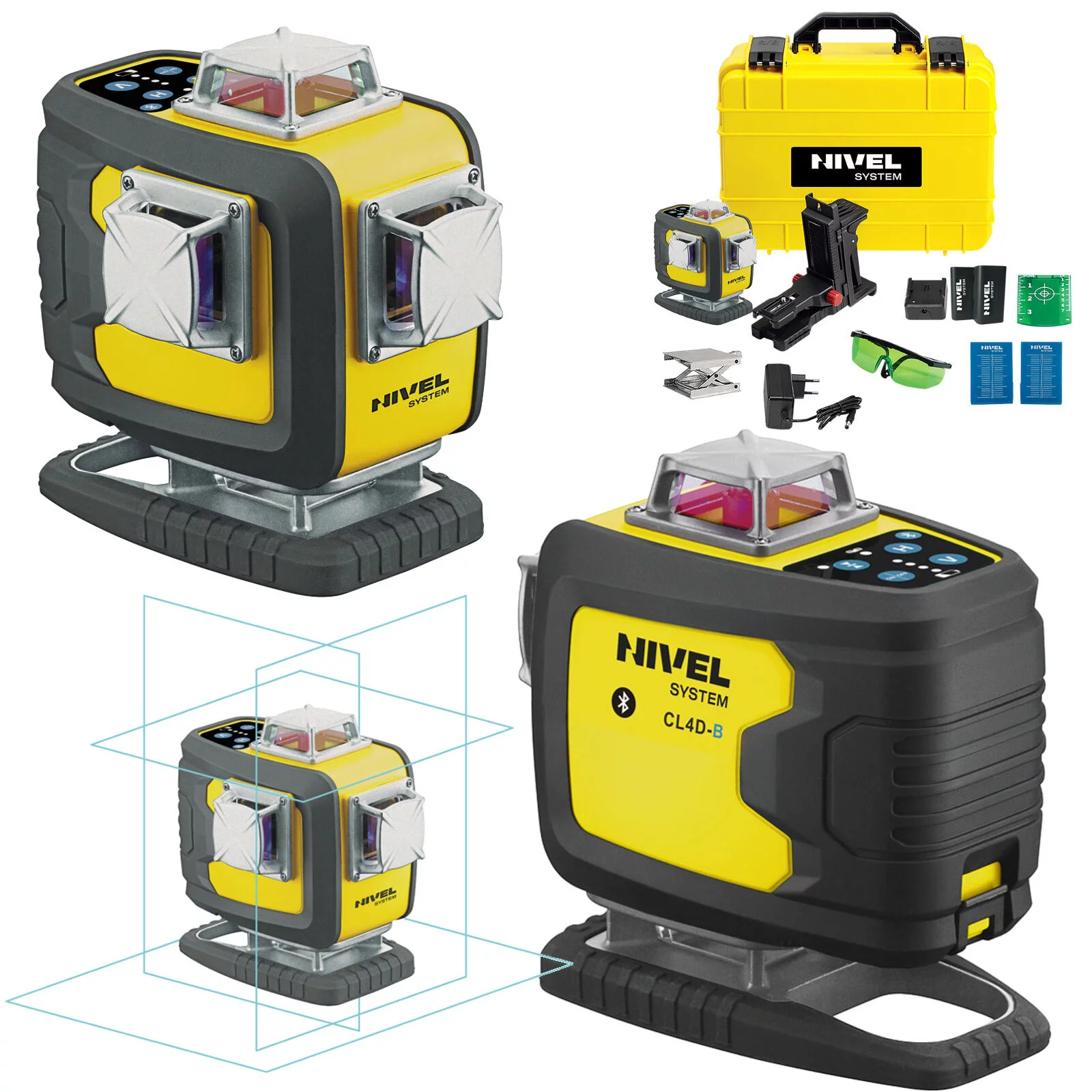 MULTILASER 4 płaszczyznowy NIEBIESKA WIĄZKA