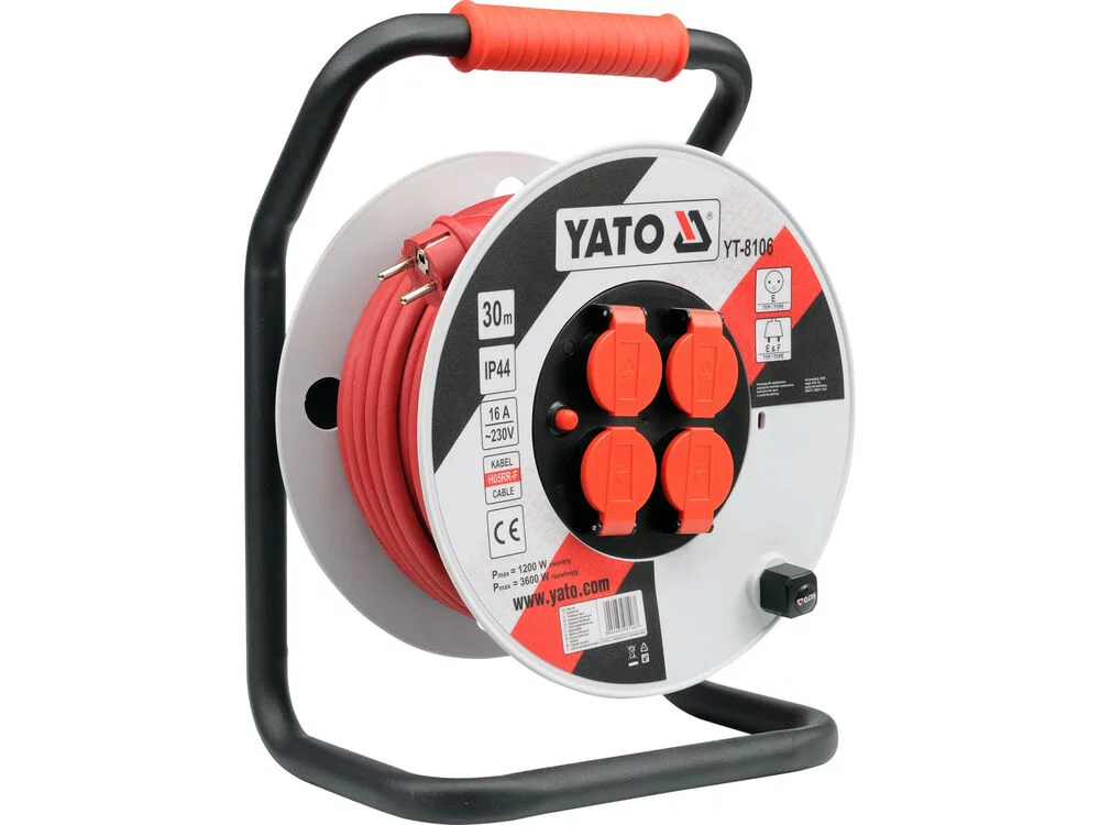 YT-8106 PRZEDŁUŻACZ 30M 3*2,5 BĘBEN