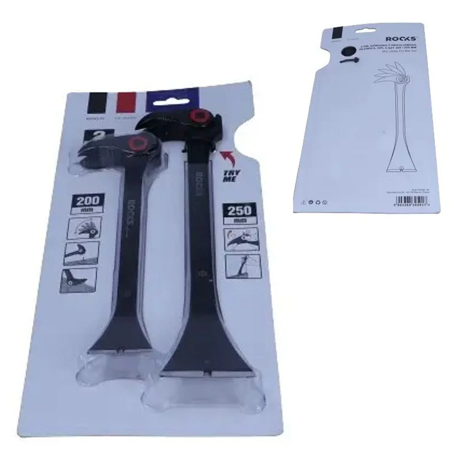 ŁOM,DZWIGNIA Z REG. KPL.2szt