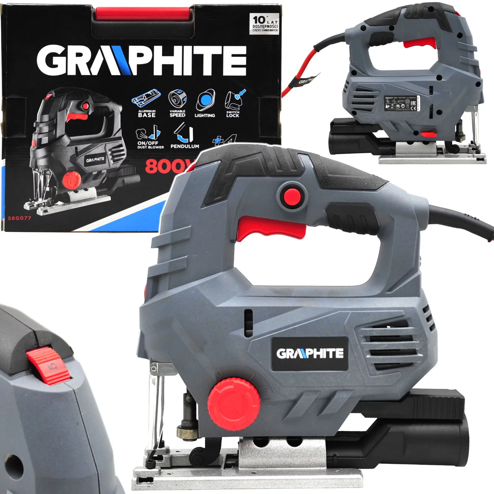 WYRZYNARKA 800W WALIZKA GRAPHITE