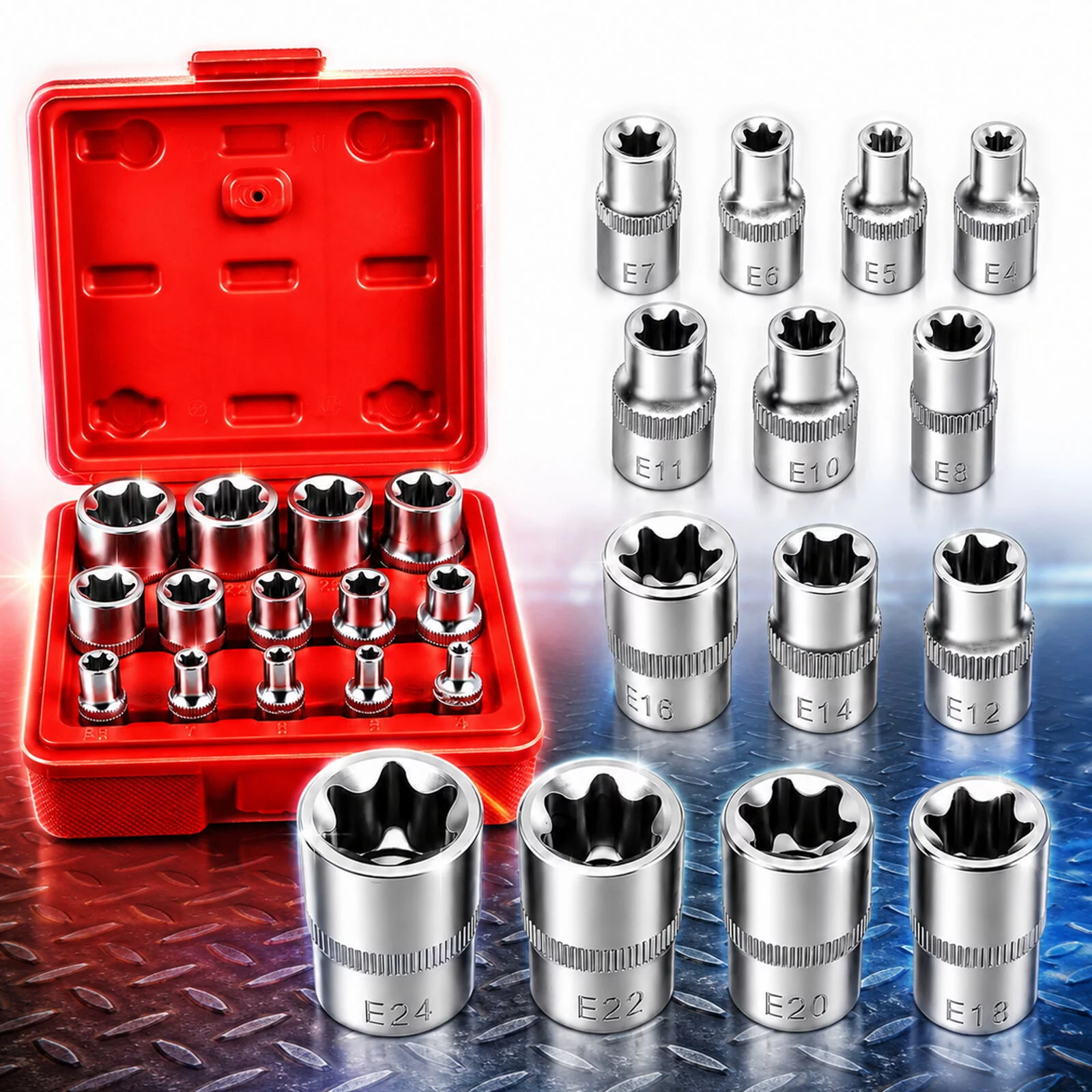 NASADKI TORX E4-E24 ZESTAW 14szt