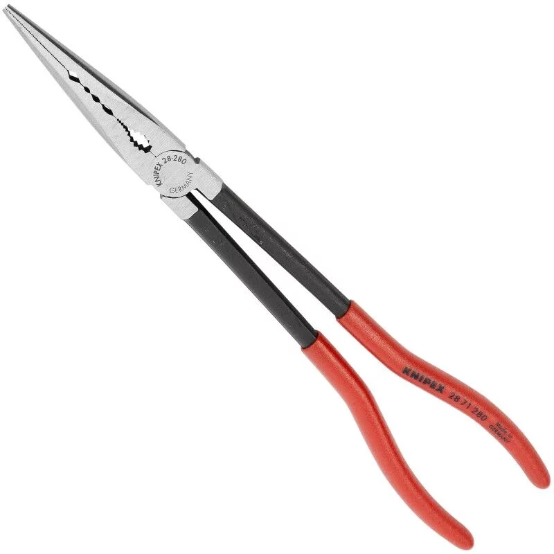 SZCZYPCE PŁASKIE MONTAŻOWE CZARNE 280MM KNIPEX
