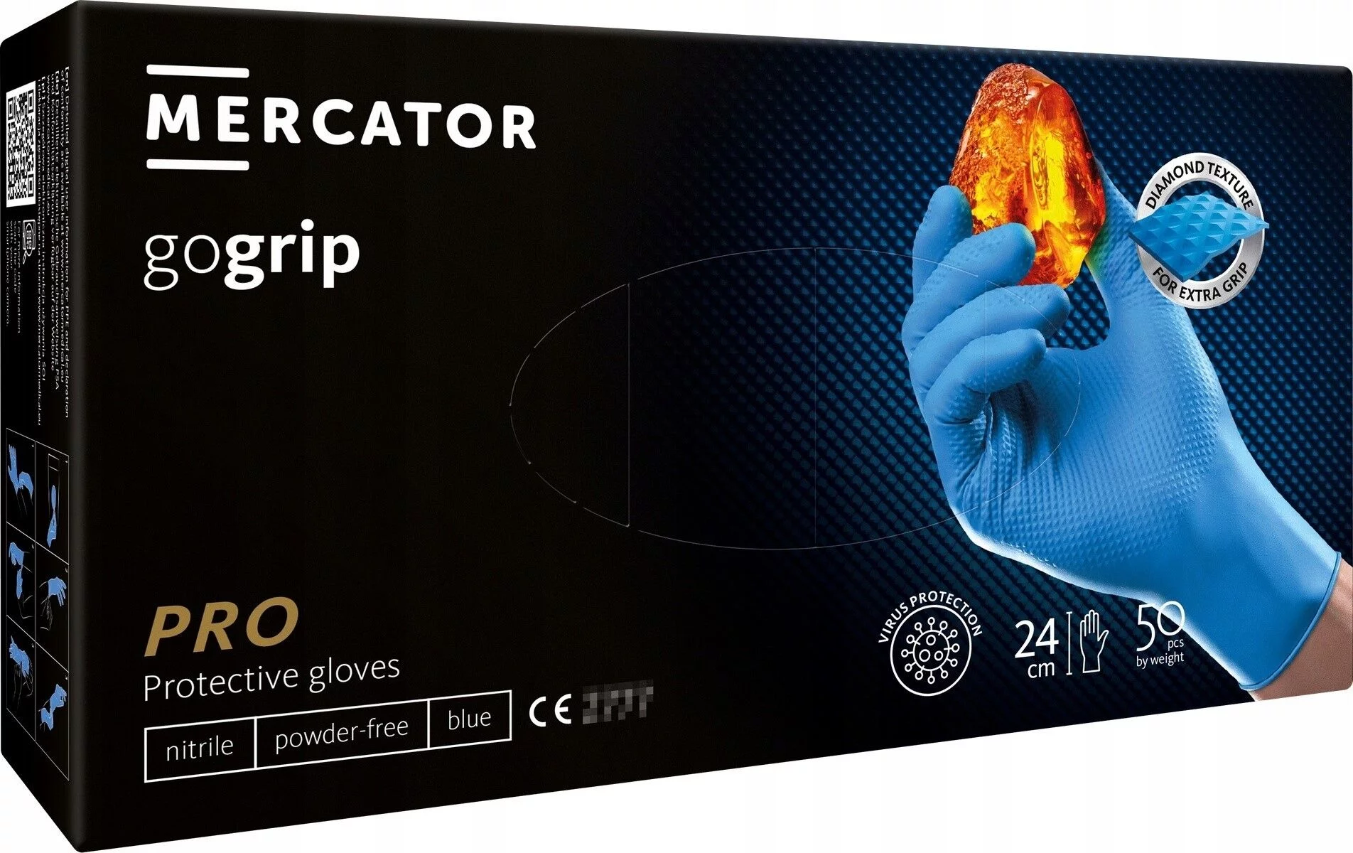 RĘKAWICE GOGRIP BLUE L