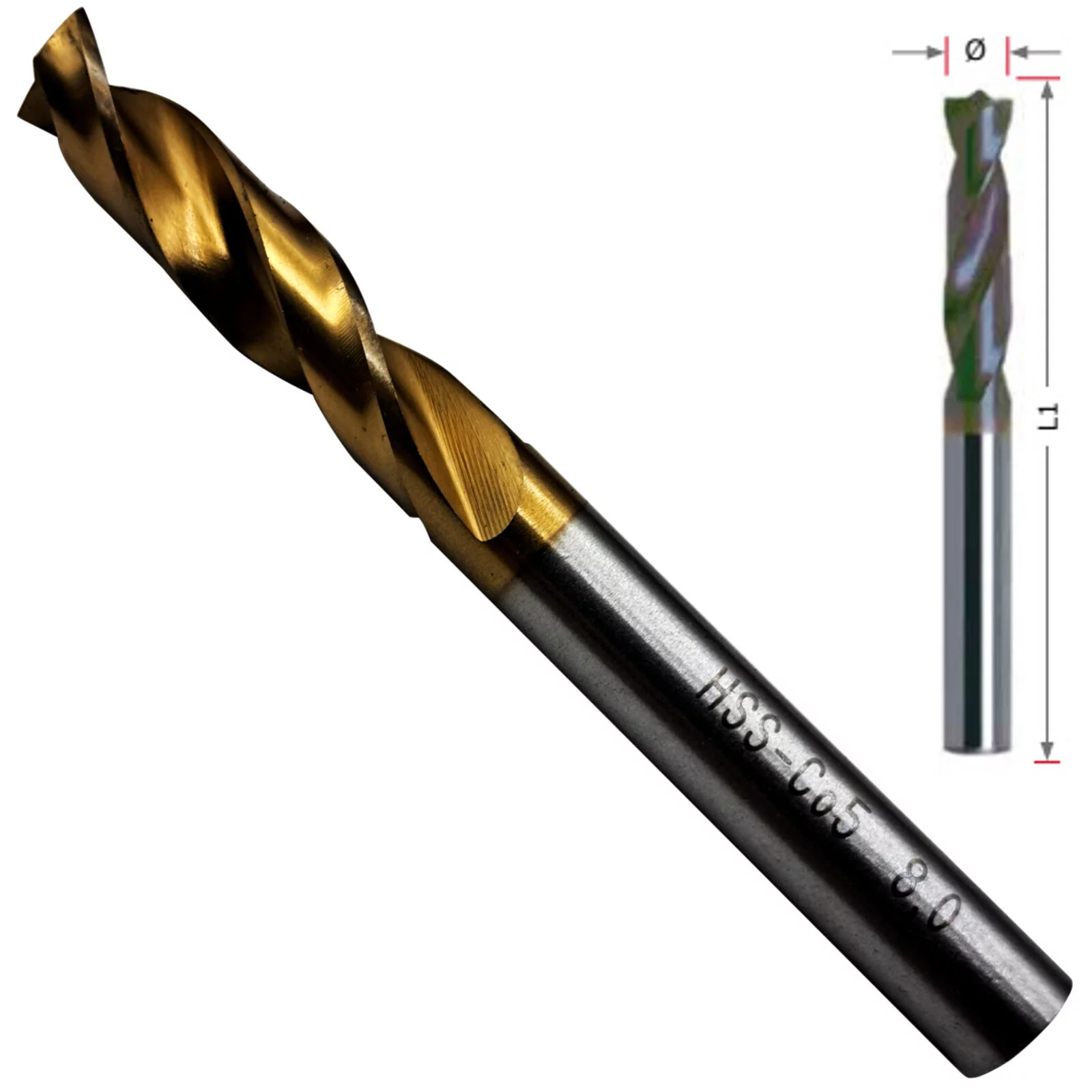 WIERTŁO DO ZGRZEWÓW SPAWÓW 8.00mm Titan