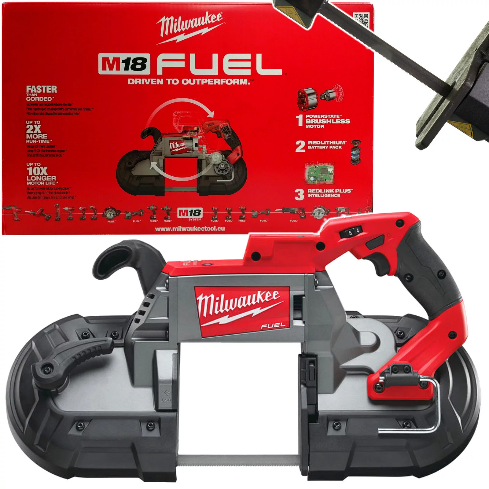 PILARKA TAŚMOWA AKUMULATOROWA MILWAUKEE M18 CBS125