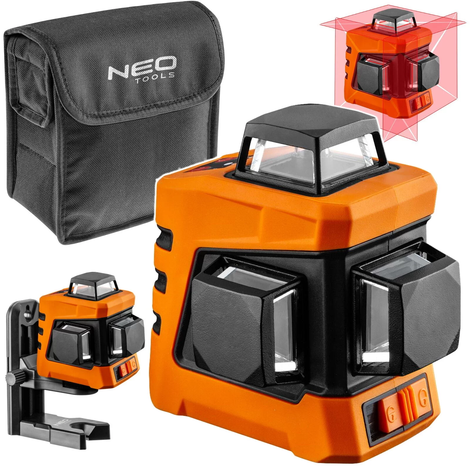 LASER płaszczyznowy 15m 3D czerwony