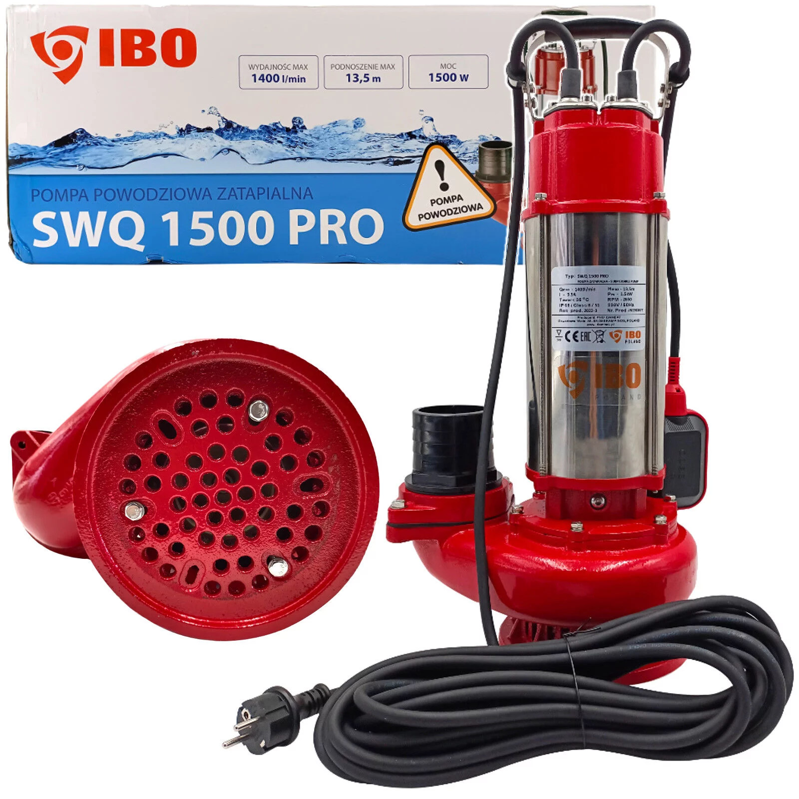Pompa SWQ 1500 PRO powodziowa 230v