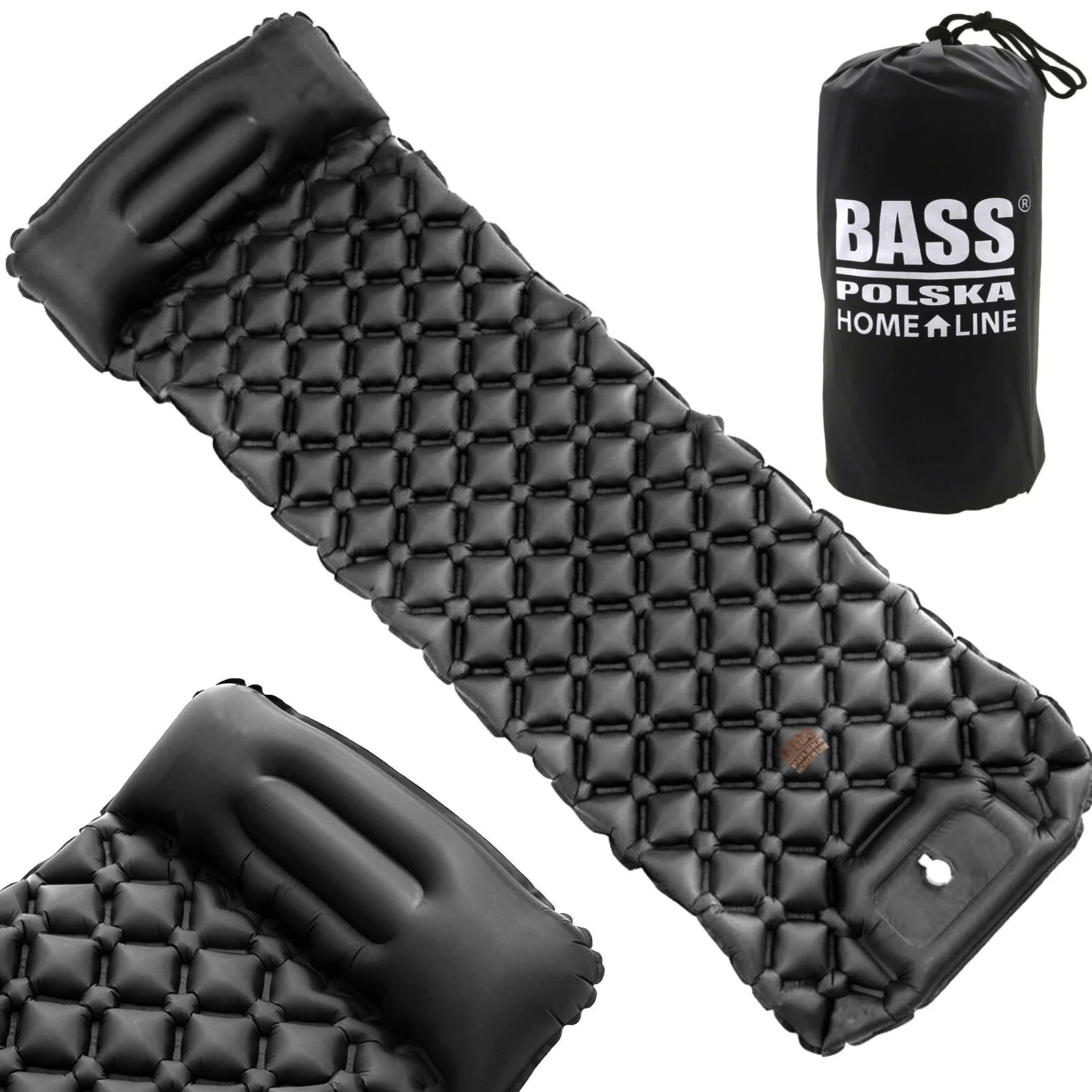 MATERAC TURYSTYCZNY 190x58cm CZARNY