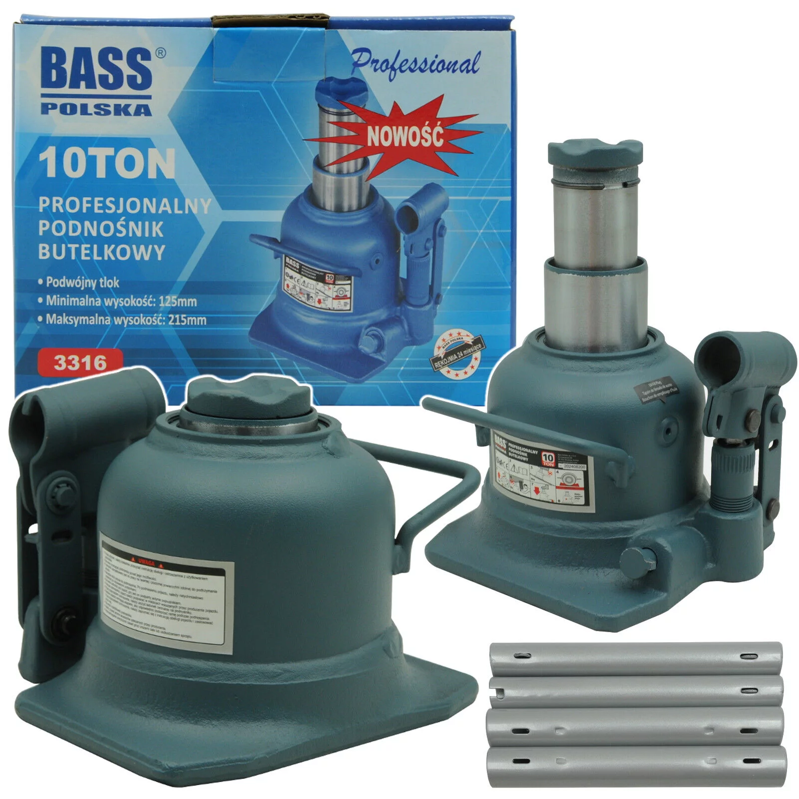 PODNOŚNIK HYDRAULICZNY SŁUPEK 2TŁOK 10T NISKI