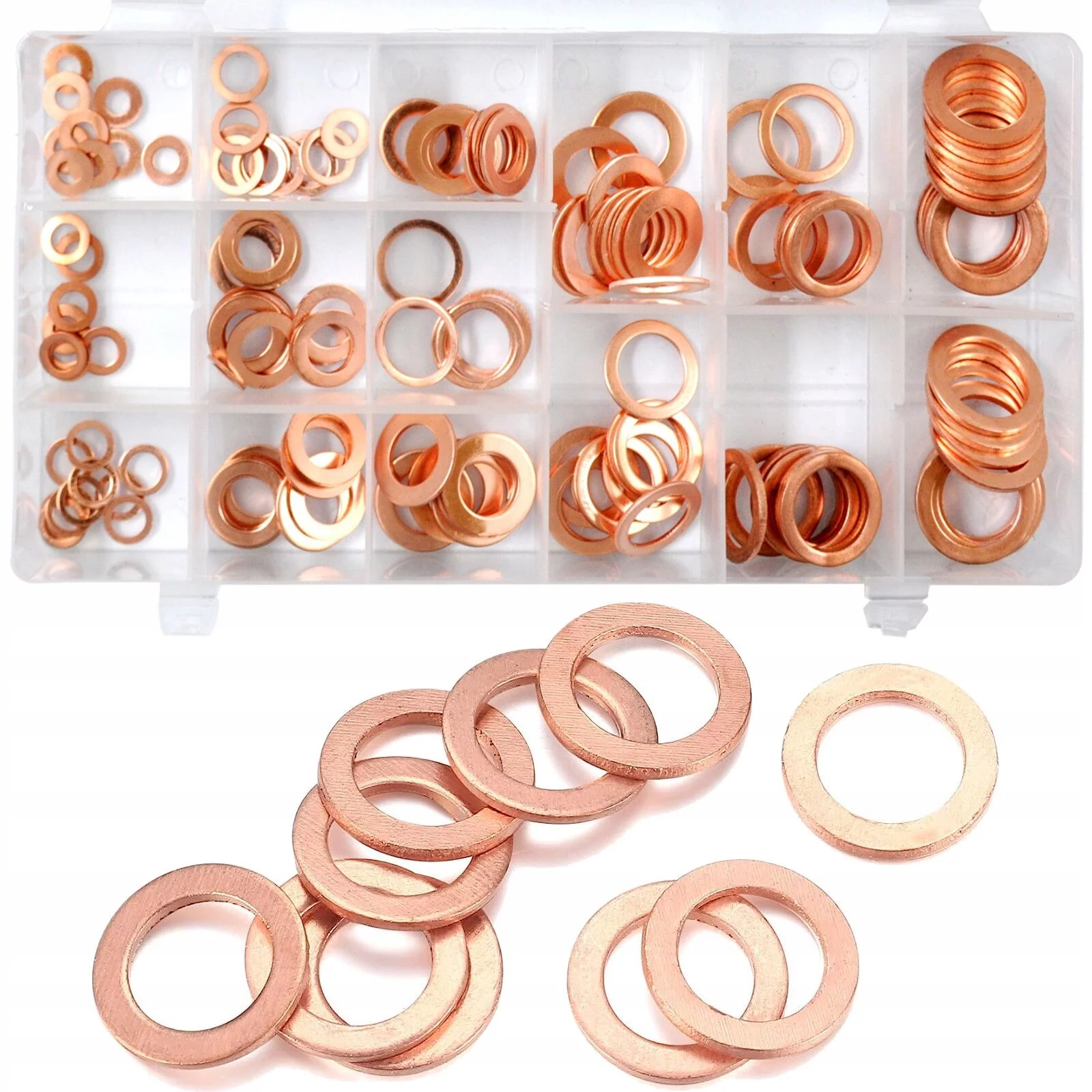 PODKŁADKI MIEDZIANE ZESTAW 150SZT