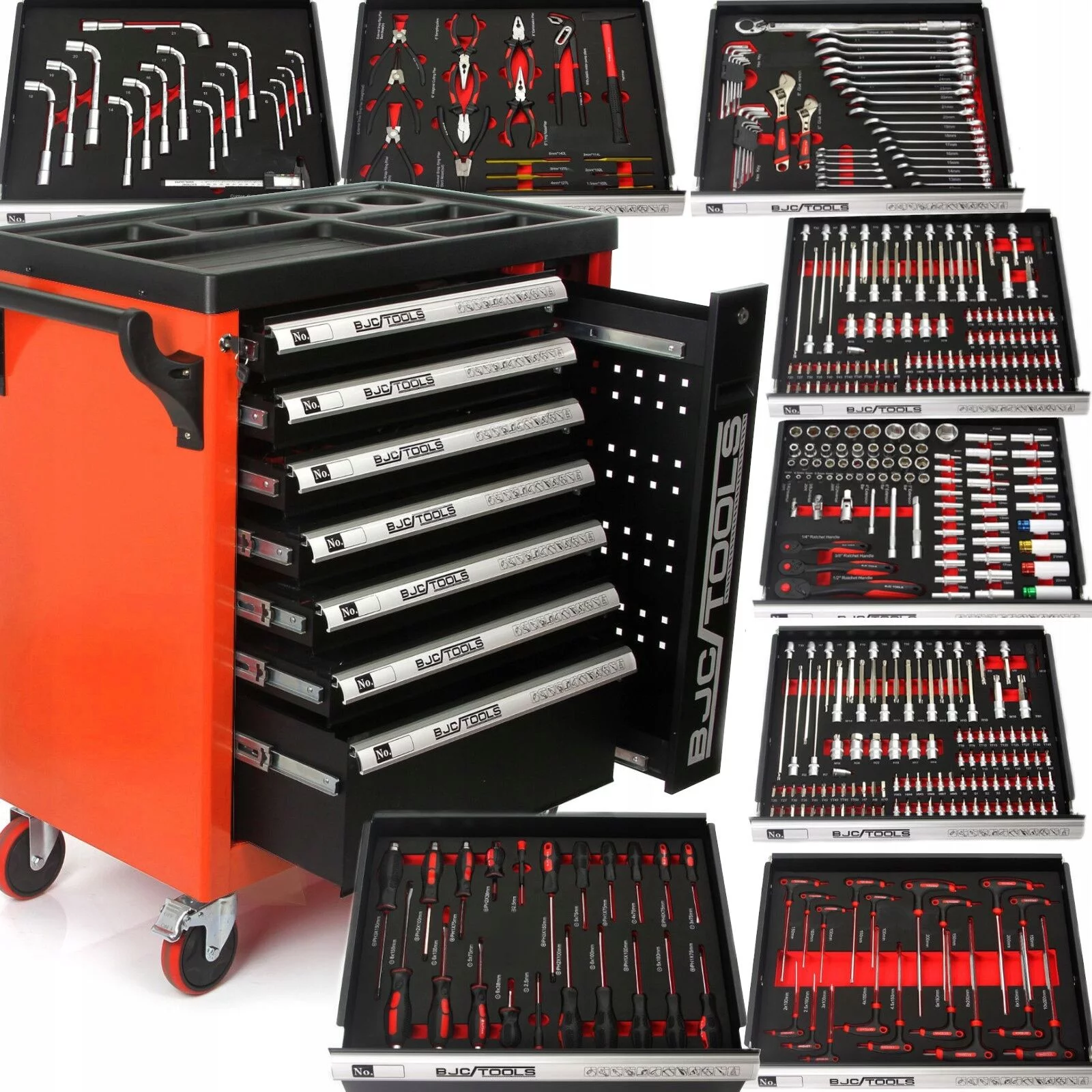 SZAFKA WÓZEK WARSZTATOWY BJC TOOLS 7 szuf.