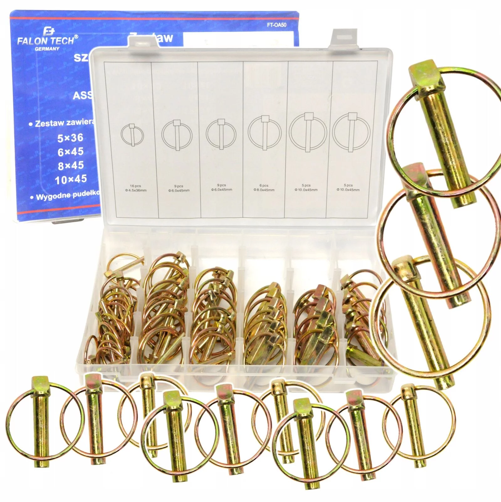 ZAWLECZKI PROSTE SZPILKI DUŻE 50szt