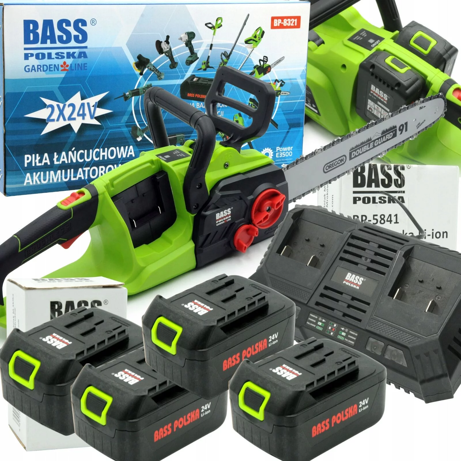 PIŁA AKUMULATOROWA PILARKA ŁAŃCUCHOWA 48V 4x 4Ah