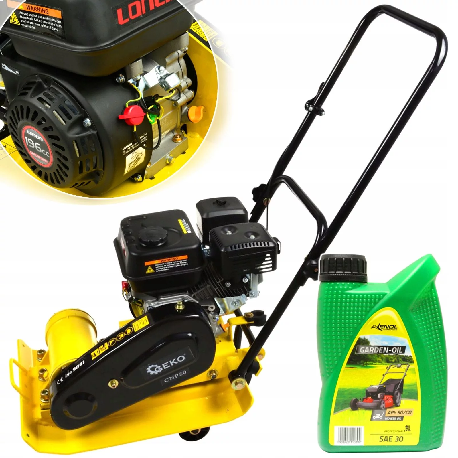 ZAGĘSZCZARKA SPALINOWA PŁYTOWA UBIJAK 76kg + OLEJ