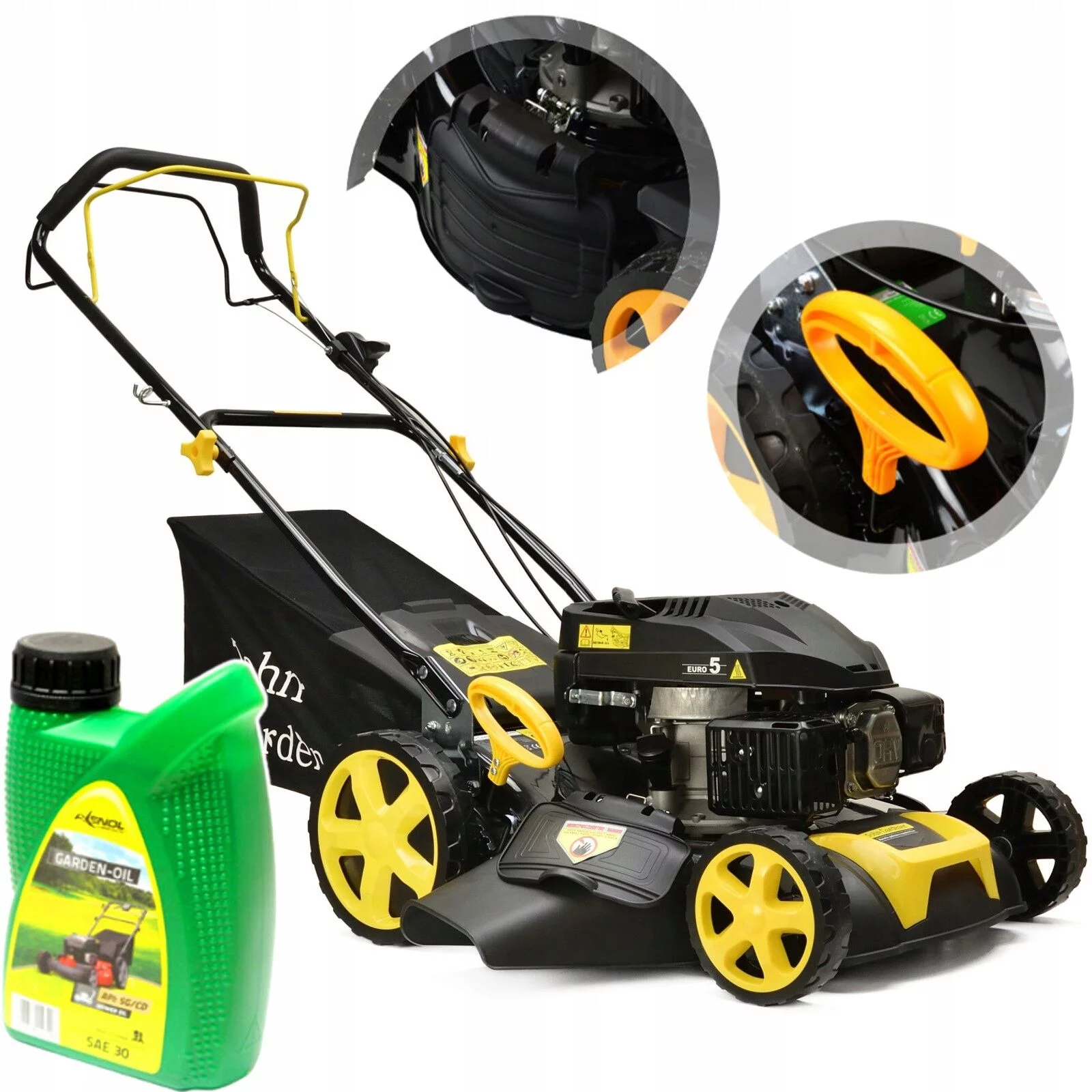 KOSIARKA SPALINOWA Z NAPĘDEM 46cm KOSZ 60L+ OLEJ