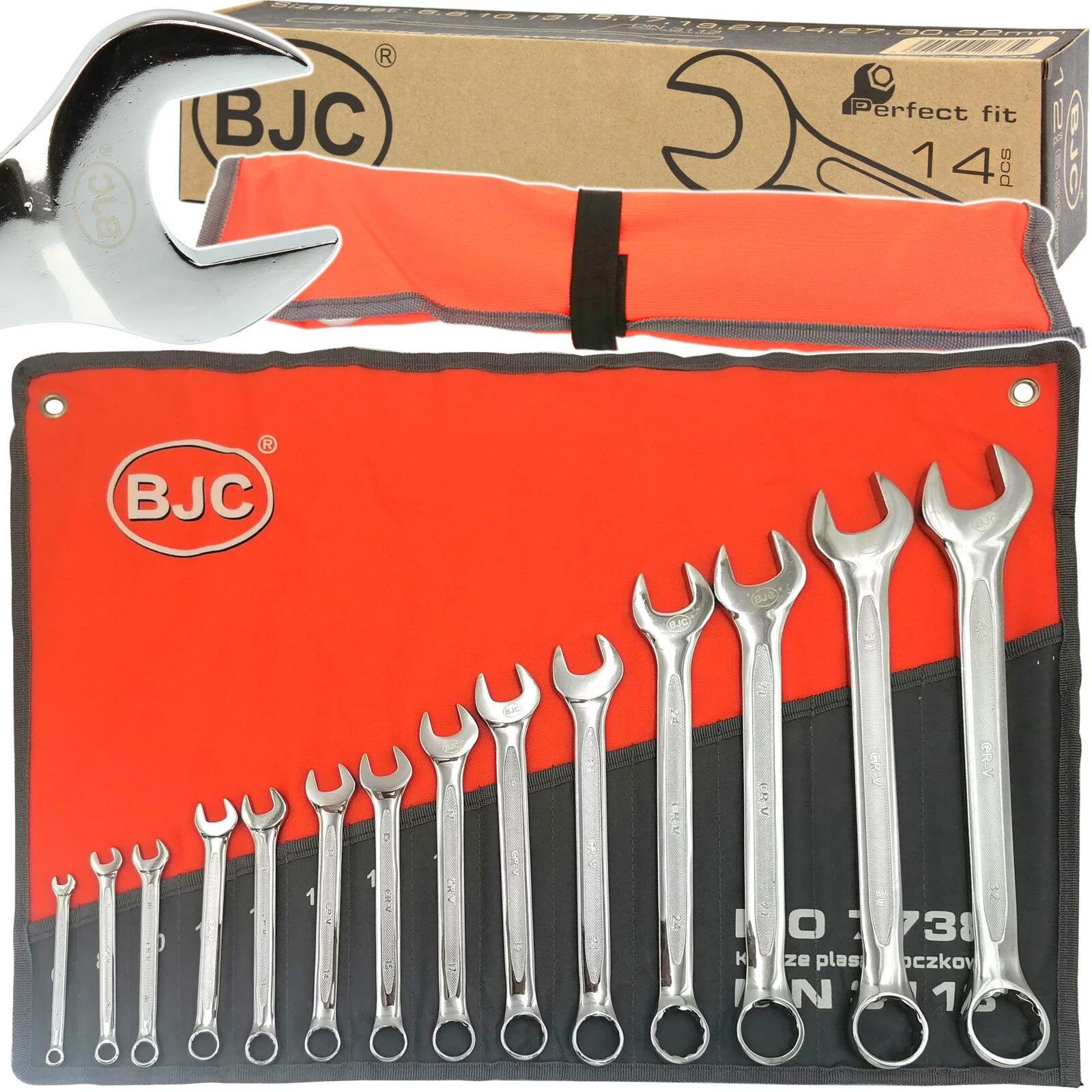 KLUCZE płasko oczkowe BJC 6-32 14szt