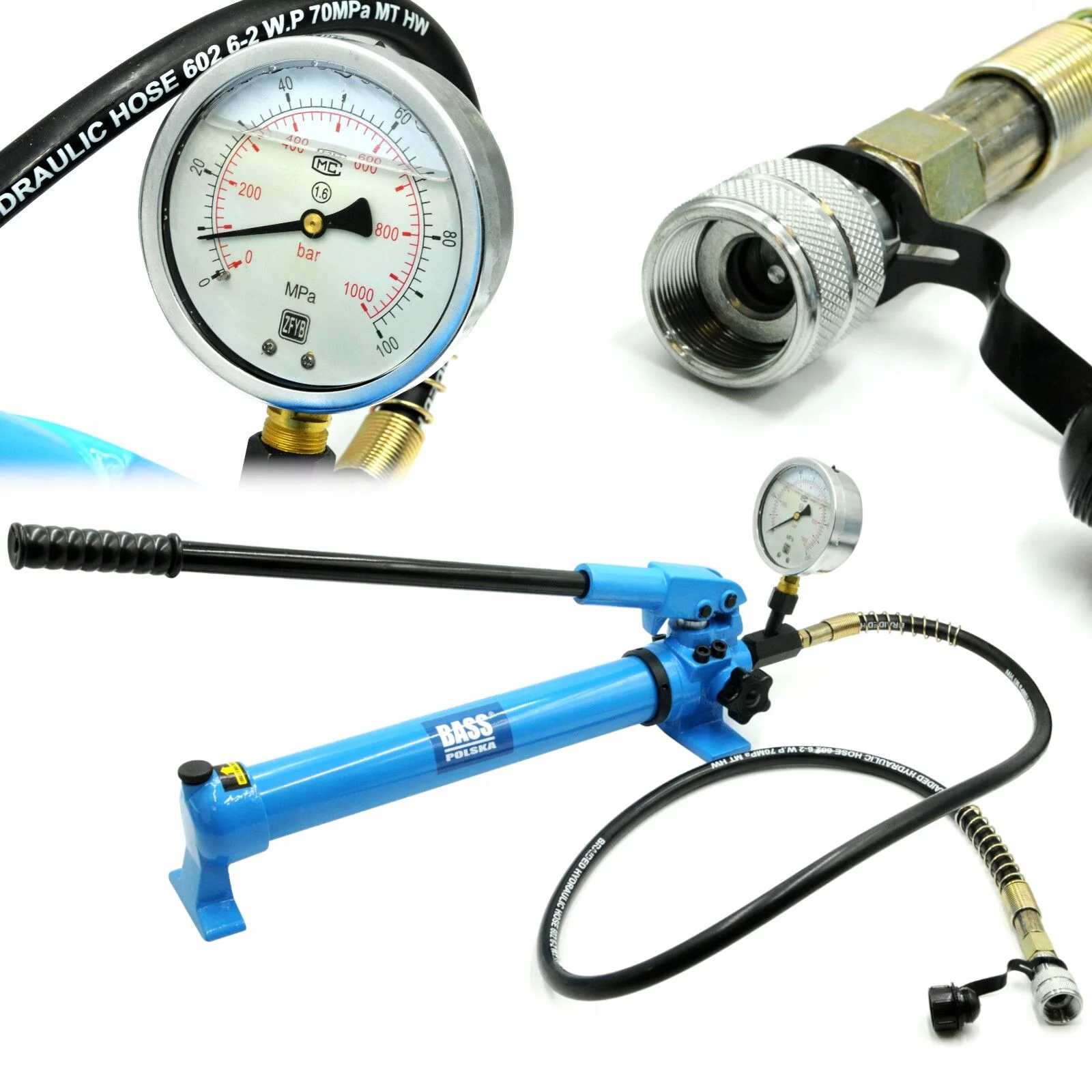 POMPA HYDRAULICZNA  MANOMETR 700 BAR