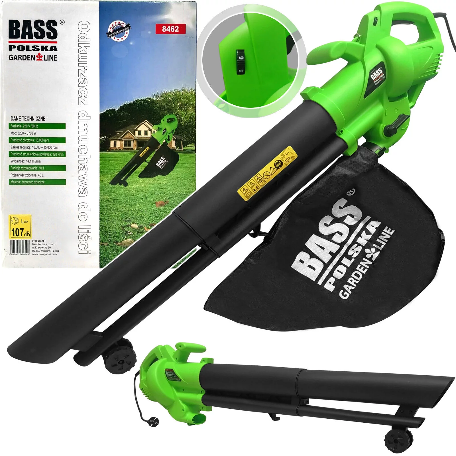 ELEKTRYCZNA DMUCHAWA 3700W ODKURZACZ