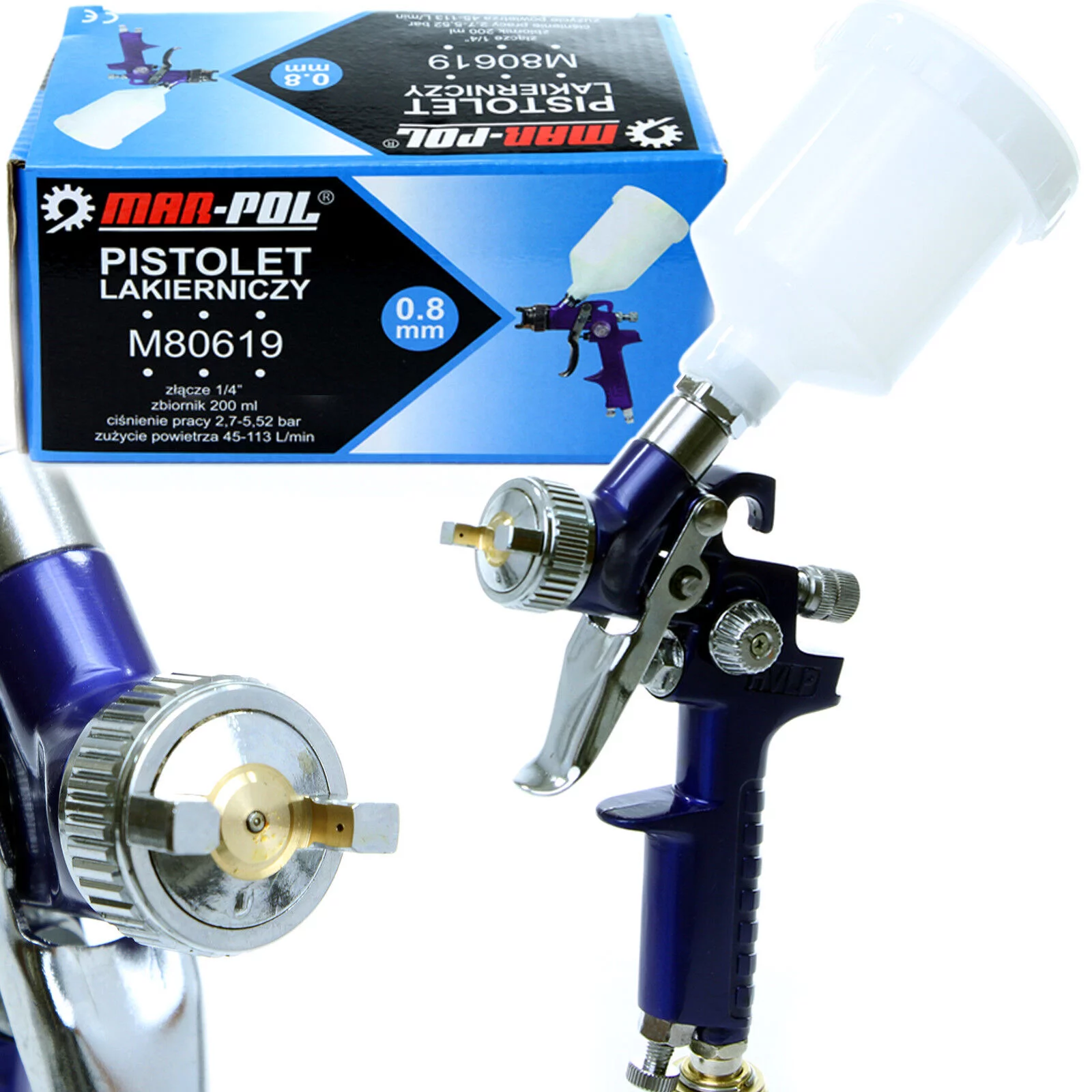 PISTOLET DO MALOWANIA MINI HVLP 0,8 M80619