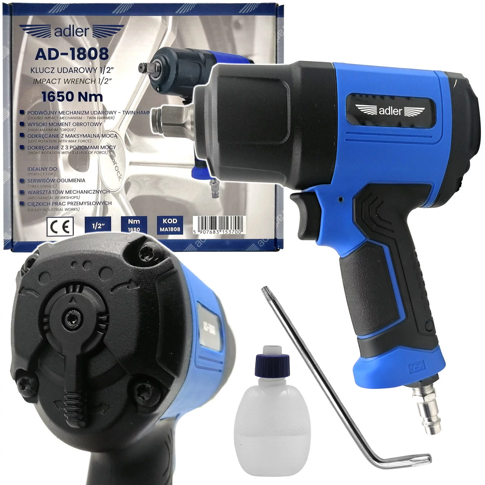 KLUCZ PNEUMATYCZNY 1/2'' 1650NM