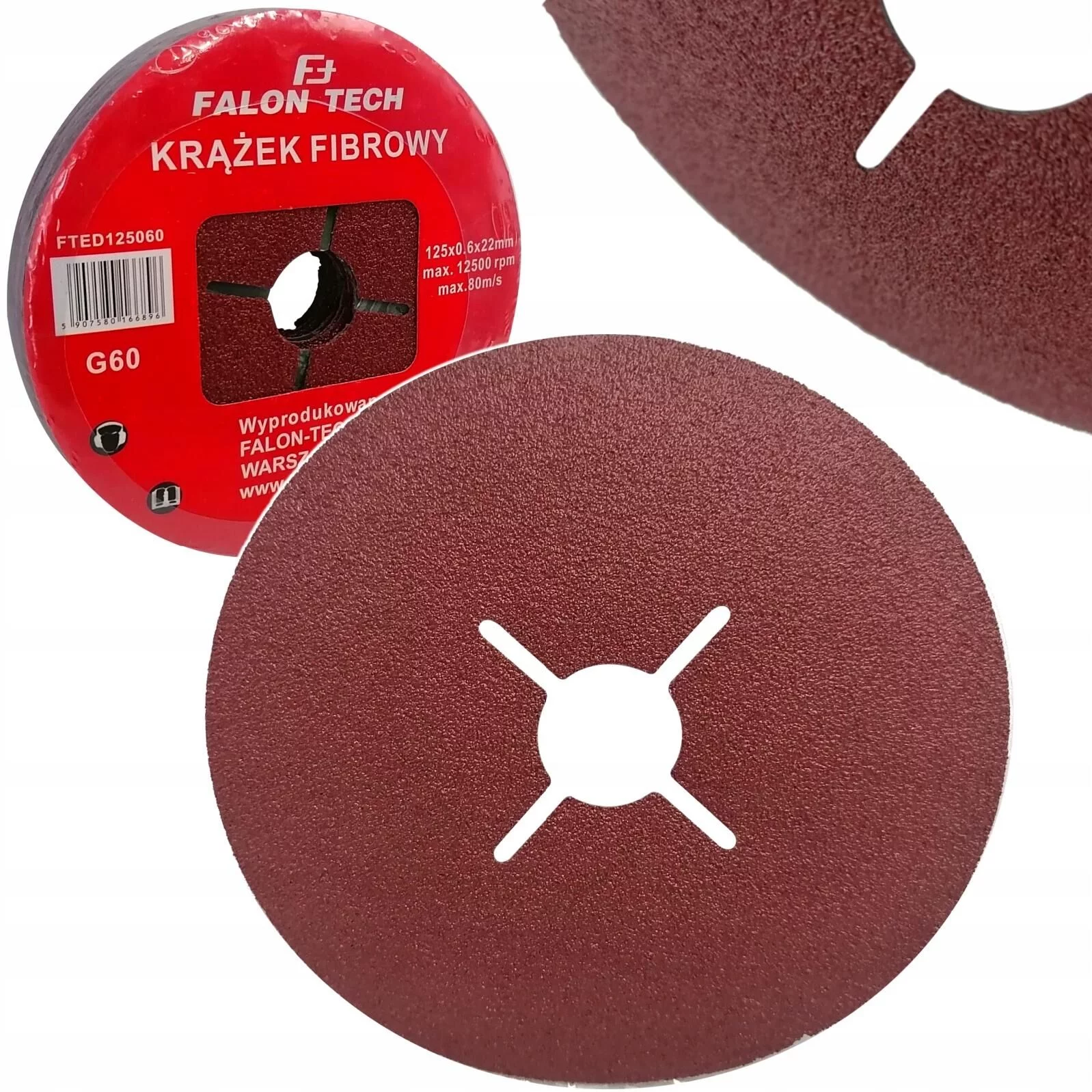 KRĄŻEK FIBROWY 125MM P60 FTFBL