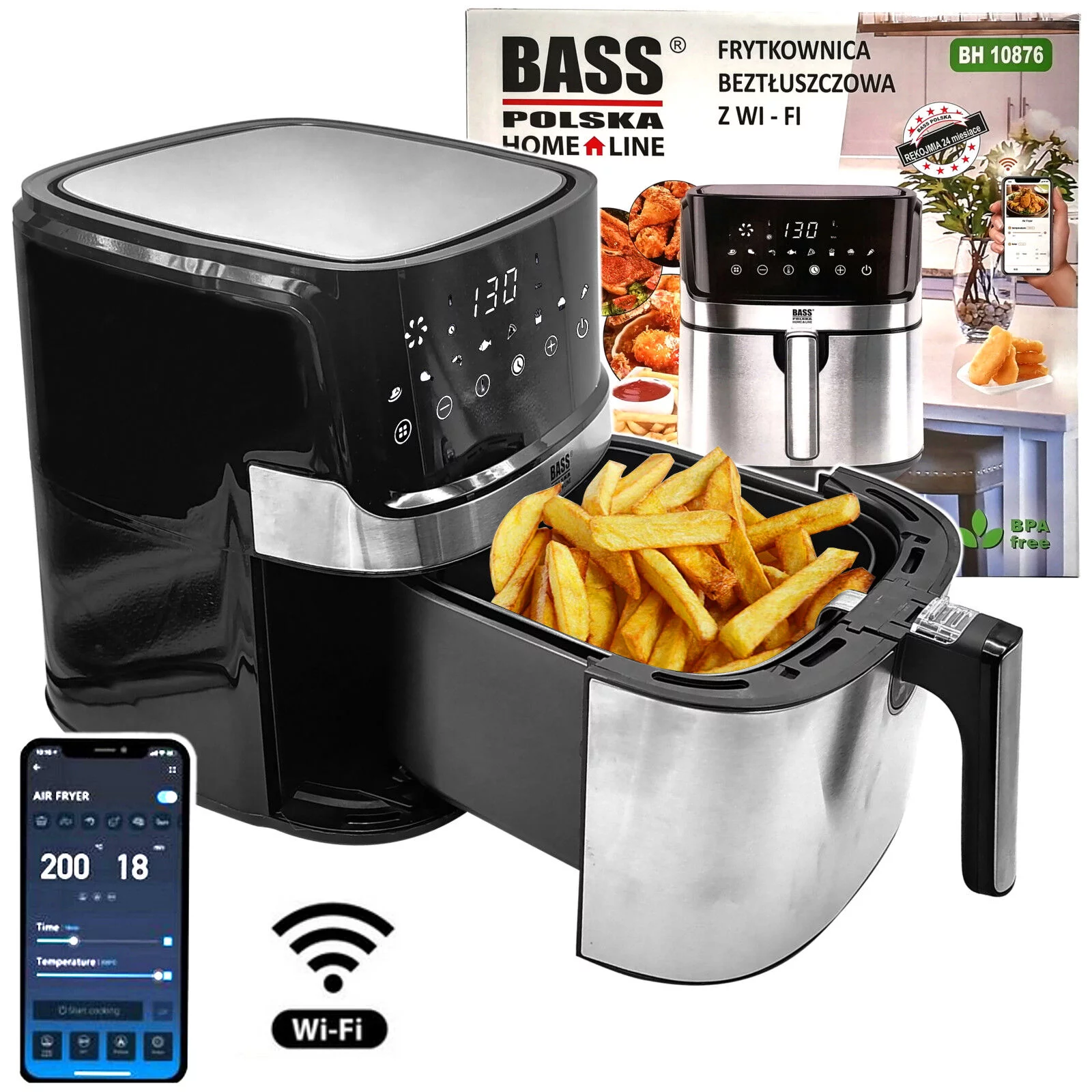 FRYTKOWNICA BEZTŁUSZCZOWA SMART wi-fi