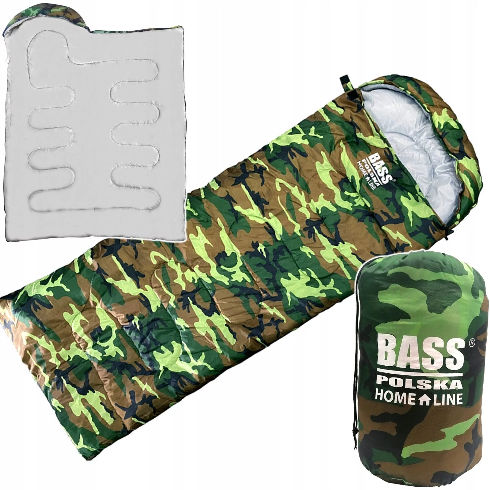 ŚPIWÓR Z KAPTUREM KOŁDRA 2w1 MORO