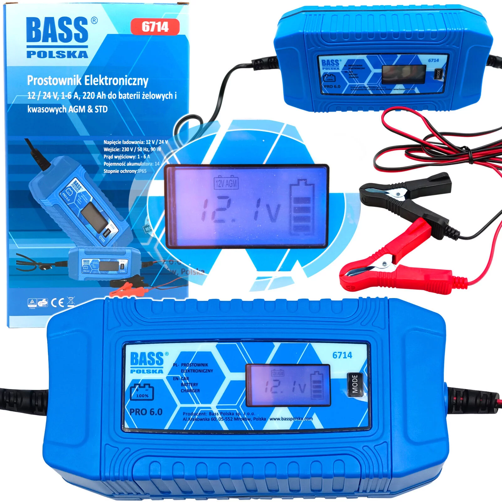 PROSTOWNIK 12/24V 6A 220AH