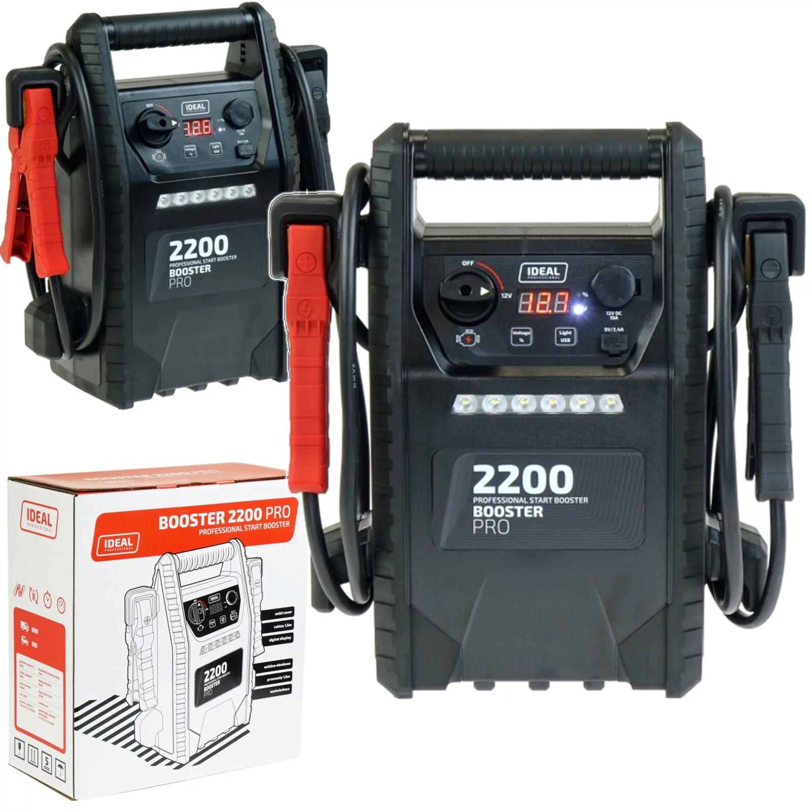 BOOSTER2200 12V 800A  szczytowy 2200A