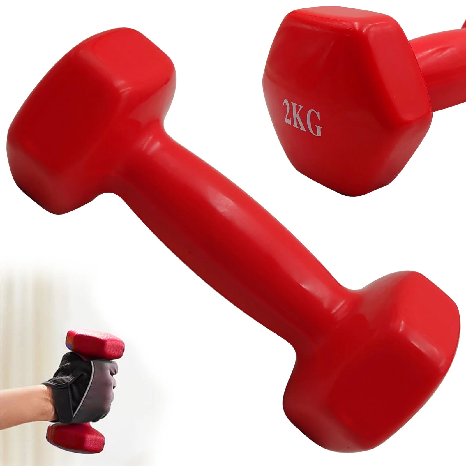 HANTEL ŻELIWNY POWLEKANY 2KG