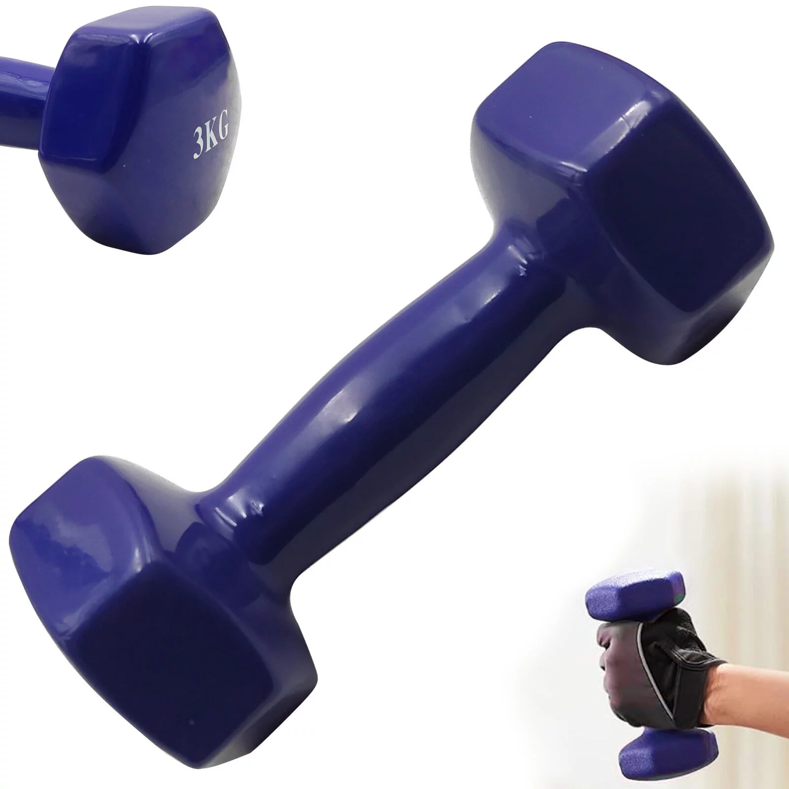 HANTEL ŻELIWNY POWLEKANY 3KG