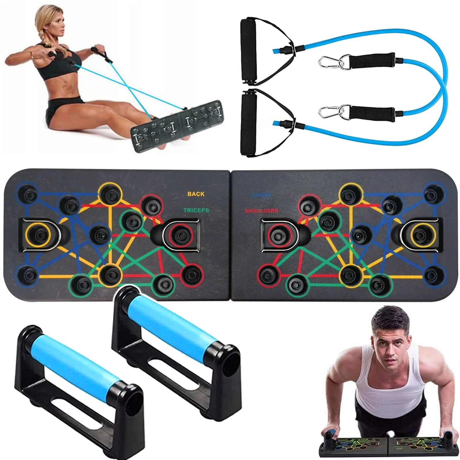 DESKA DO POMPEK WIELOFUNKCYJNA + GUMY